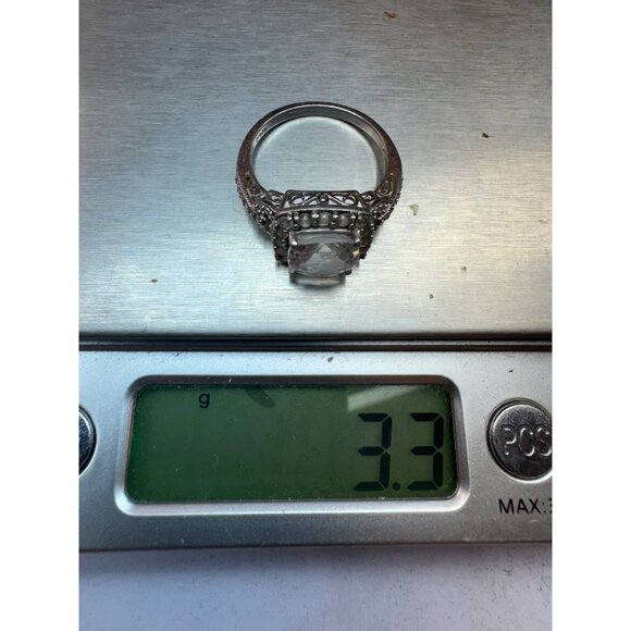 Estate Sterling Silver 925 Ring Size 7 Vintage Solid Band Classic Design - Picture 9 of 11